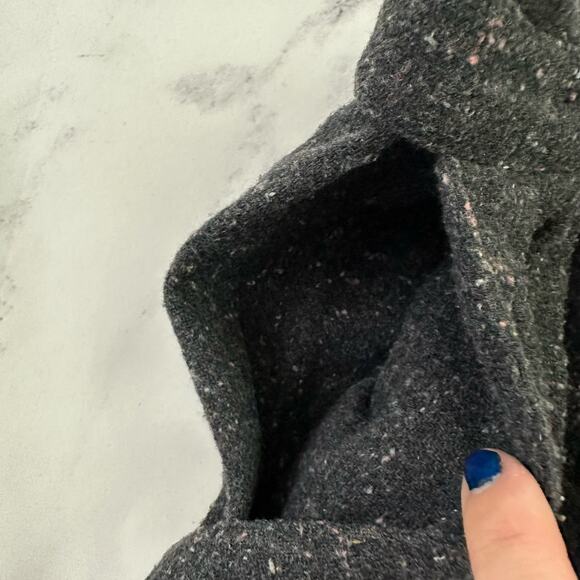 Synari Womens Vintage 80s Pleated Wool Pants Size 9 Gray Tweed Academia Tapered - Picture 5 of 12